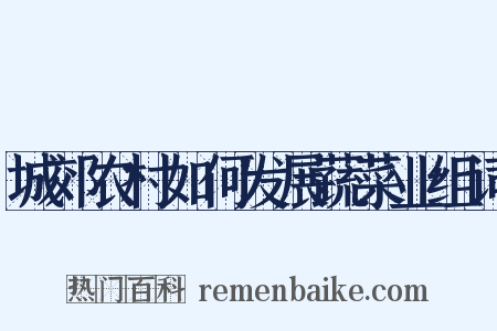城郊农村如何发展蔬菜业组词是什么意思的图片